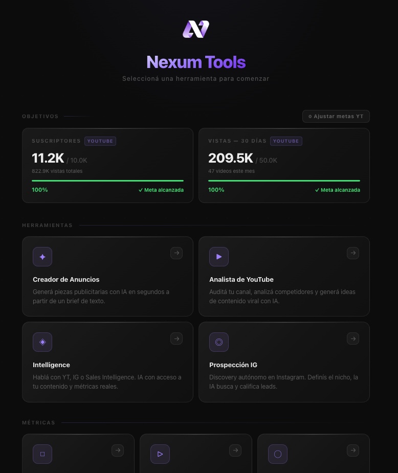 Nexum Tools · inicio
